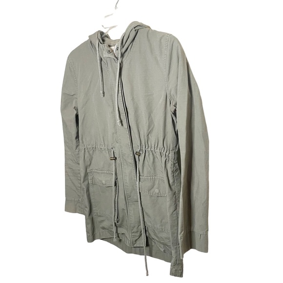 Marine Layer Olive Green Utility Jacket Full Zip Drawstring Waist - Picture 3 of 5